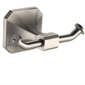 Valhalla Double Robe Hook in Satin Nickel